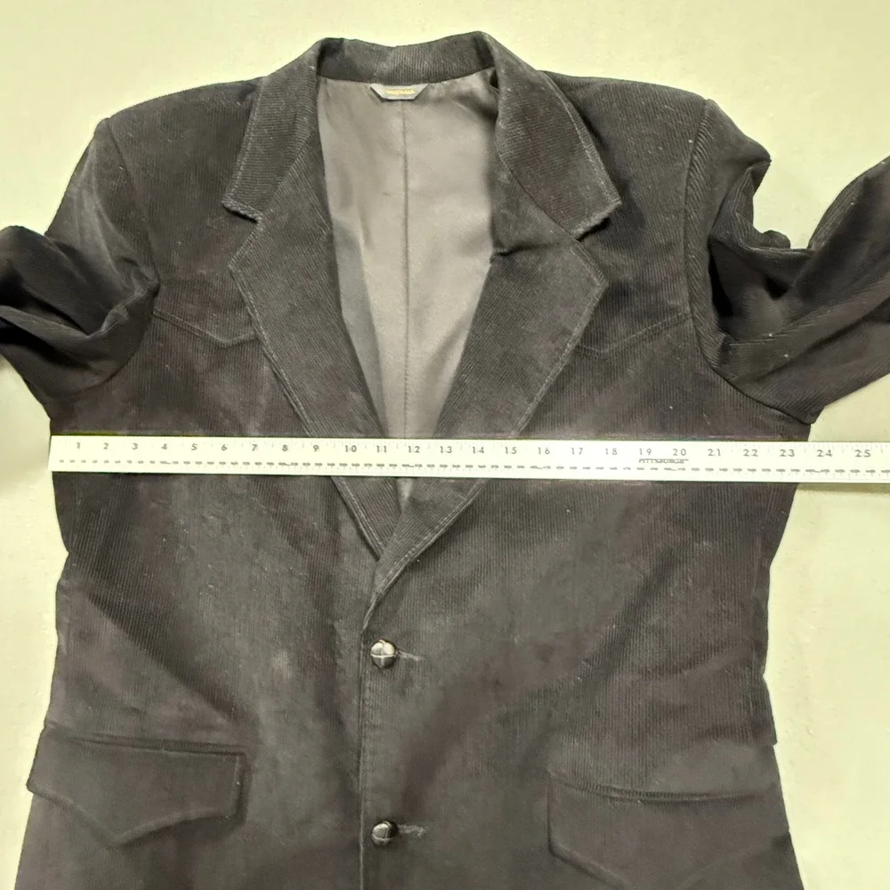 Vintage 80s Pioneer Wear Western Corduroy Blazer Jacket Men 44L - Made in USA